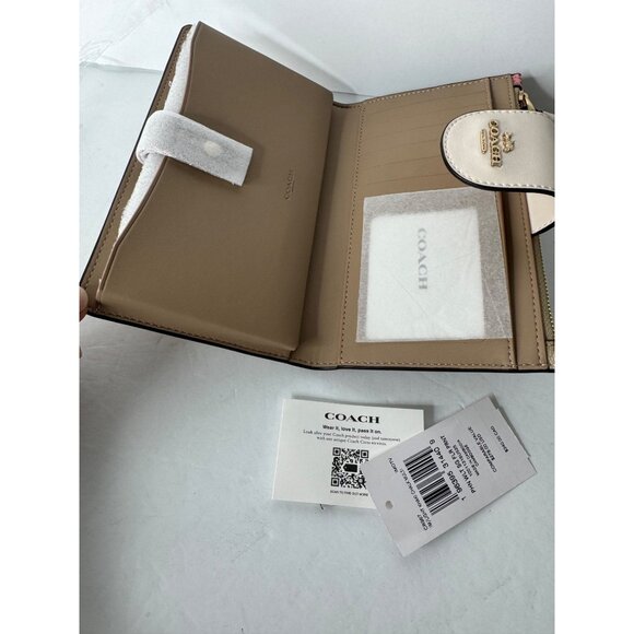 Coach Phone Tech Floral Wallet CR967 Signature Canvas Leather NWT Khaki - Picture 5 of 5